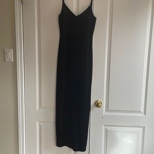 Long navy dress
